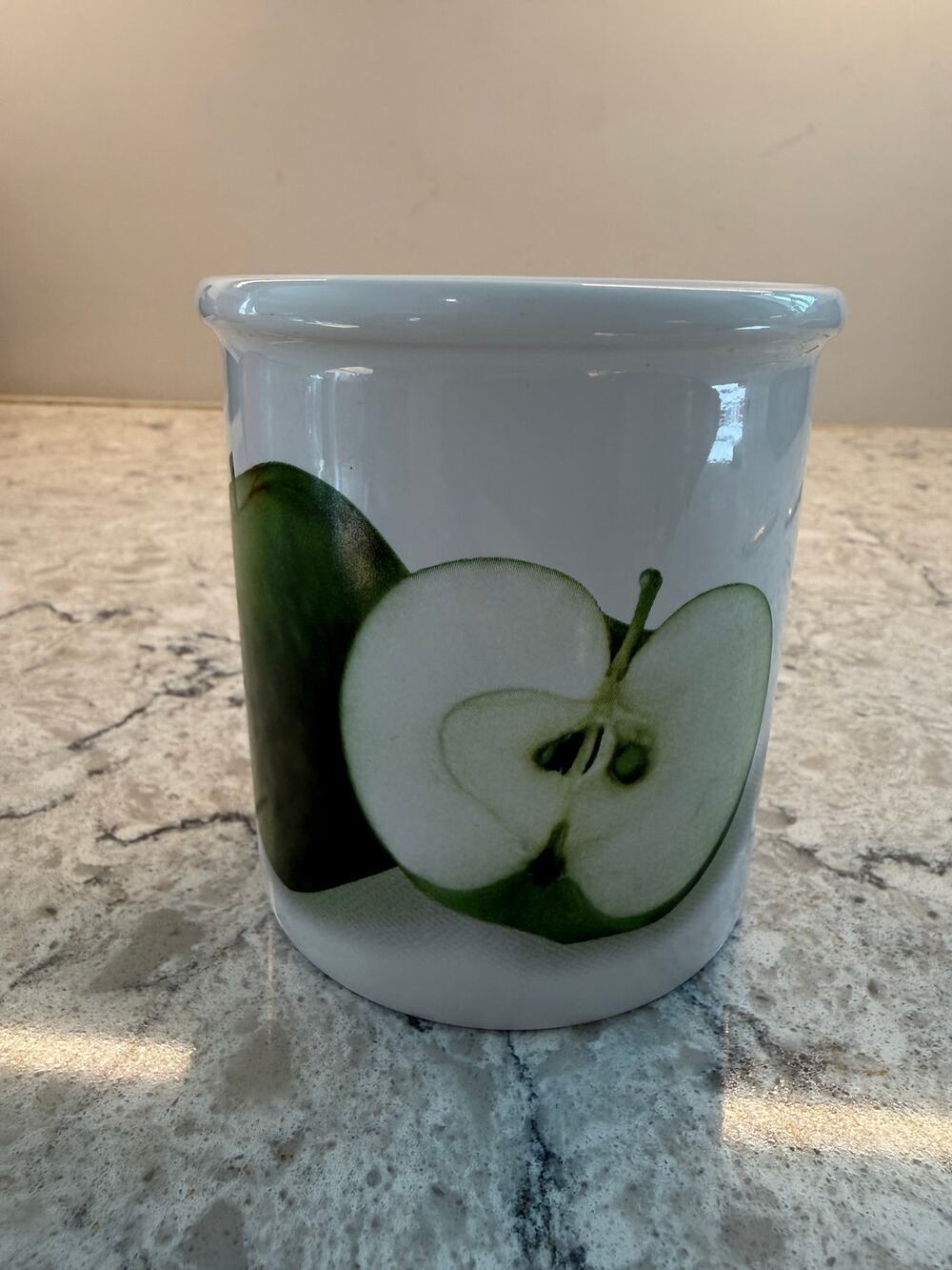 ASA Trattoria Mug No Handle Green Apple Motif JL